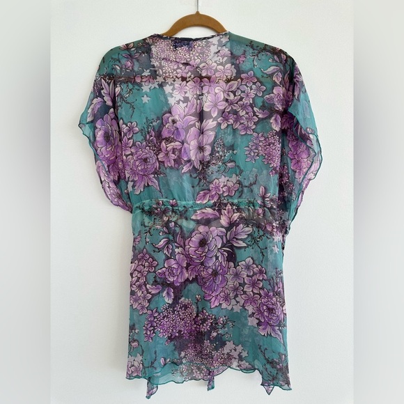 Vibrant spring colored Tunic- Top swim coverup Size S. - Picture 6 of 10